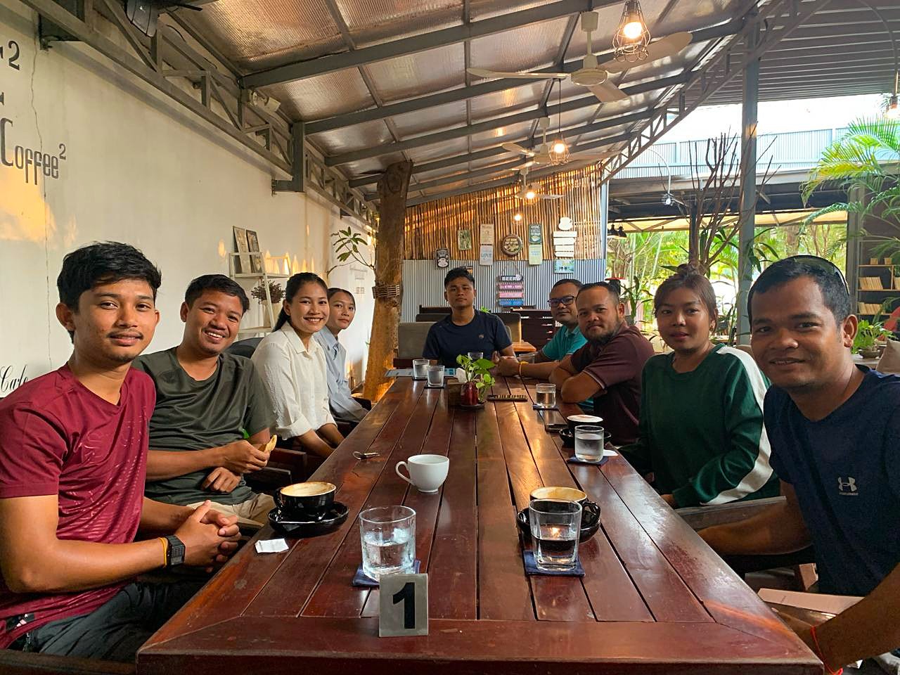 Guides and travellers on a Real Cambodia Tours trip